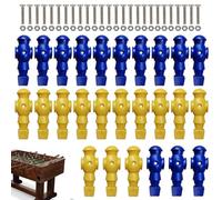 Générique Footballs Men, 2 Colors Tables Football Figures, 9.84x7.87x3.54 inches Lightweight & Balanced, 26x Small Doll Game Components for Soccer Table Accessories, Home, Office, Game Room