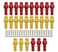 Générique Footballs Men, 2 Colors Tables Football Figures, 9.84x7.87x3.54 inches Lightweight & Balanced, 26x Small Doll Game Components for Soccer Table Accessories, Home, Office, Game Room