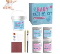 Générique Footprint Casting Kit - DIY 3D Realistic Hand Mold Casting Kit | Nursery Hand And Footprint Set | For Adults Lovers Families Friends Preschoolers, Keepsake, 3D Stereoscopic Growth Memento