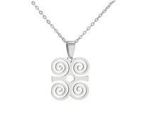 Générique For Adinkra Symbols Meanings West African Wisdom Stainless Steel Map Pendant Necklaces Map Jewelry Gold Color Items for Bridal Women Man Party Gifts Earrings Sets Jewelry (Model 2)