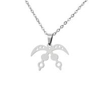 Générique For Adinkra Symbols Meanings West African Wisdom Stainless Steel Map Pendant Necklaces Map Jewelry Gold Color Items for Bridal Women Man Party Gifts Earrings Sets Jewelry (Model 6)
