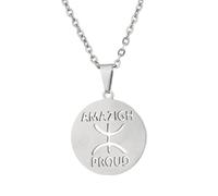 Générique For African For Berbers Stainless Steel Map Pendant Necklaces Jewelry Gold Color Items Women Man Party Gifts Jewelry (Model 5)