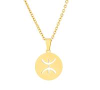 Générique For African For Berbers Stainless Steel Map Pendant Necklaces Jewelry Gold Color Items Women Man Party Gifts Jewelry (Model 3)