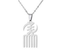 Générique For African Symbol Stainless Steel Map Pendant Necklaces Map Jewelry Gold Color Items for Bridal Women Man Party Gifts Earrings Sets Round Ball Jewelry (Model 2)
