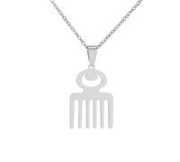 Générique For African Symbol Stainless Steel Map Pendant Necklaces Map Jewelry Gold Color Items for Bridal Women Man Party Gifts Earrings Sets Round Ball Jewelry (Model 4)