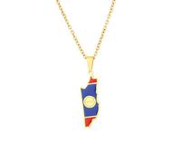 Générique For Belize Stainless Steel Map Pendant Necklaces Map Jewelry Gold Color for Bridal Women Man Party Gifts Earrings Sets Jewelry (Model 1)