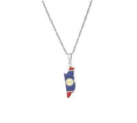 Générique For Belize Stainless Steel Map Pendant Necklaces Map Jewelry Gold Color for Bridal Women Man Party Gifts Earrings Sets Jewelry (Model 4)