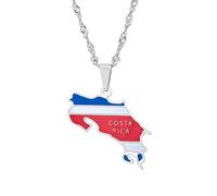 Générique For Costa Rica Stainless Steel Pendant Necklaces Jewelry Gold Color Items for Bridal Women Man Party Gifts Earrings Sets Round Ball Jewelry (Model 2)