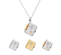 Générique For Daughter - My Incredible Daughter Book Necklace, Adjustable Silver Book, Openable Multi Layer (C)