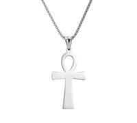 Générique For Egyptian Stainless Steel The Key For Nile Pendant Necklaces Jewelry Gold Color Items Women Man Party Gifts Cross Jewelry (Model 7)