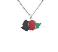 Générique For European and American countries Stainless Steel Map Pendant Necklaces Simplicity Jewelry Gold Color Items for Women Man Party Gifts Earrings Sets Jewelry (Model 112)