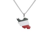 Générique For European and American countries Stainless Steel Map Pendant Necklaces Simplicity Jewelry Gold Color Items for Women Man Party Gifts Earrings Sets Jewelry (Model 90)