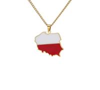 Générique For European and American countries Stainless Steel Map Pendant Necklaces Simplicity Jewelry Gold Color Items for Women Man Party Gifts Earrings Sets Jewelry (Model 19)