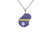 Générique For European and American countries Stainless Steel Map Pendant Necklaces Simplicity Jewelry Gold Color Items for Women Man Party Gifts Earrings Sets Jewelry (Model 76)