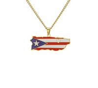 Générique For European and American countries Stainless Steel Map Pendant Necklaces Simplicity Jewelry Gold Color Items for Women Man Party Gifts Earrings Sets Jewelry (Model 43)