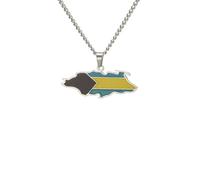 Générique For European and American countries Stainless Steel Map Pendant Necklaces Simplicity Jewelry Gold Color Items for Women Man Party Gifts Earrings Sets Jewelry (Model 32)