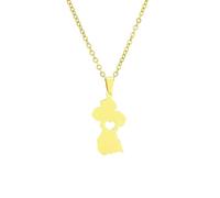 Générique For Guyana Map Flag Pendant Necklaces for Fashion Stainless Steel Personalized Motherland Continent Outline for Men and Women Jewelry Patriotic (Model 3)