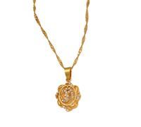 Générique For India Symbol Stainless Steel Map Pendant Necklaces Simplicity Jewelry Gold Color Items for Bridal Women Man Party Gifts Earrings Sets Jewelry (Model 4)