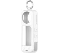 Générique for Insta360 X5, Slim Silicone Pouch with D-Ring - Ultra-Portable Protector for Urban Commuting & Gym Vlogging (White)
