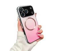 Générique for iPhone 17 Pro Max Gradient Glass-Gloss Case,Magnetic Cases with Full Camera Lens Protector,Durable Shockproof Gradient Slim Tempered Glass Mobile Phone Case