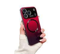Générique for iPhone 17 Promax Gradient Glass-Gloss Case, Compatible with Magsafe Hybrid Magnetic Slim Cover with Shockproof Airbags, Acrylic Back with Glossy Gradient Finish (for iPhone 17 Pro,Red)