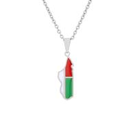Générique For Madagascar Stainless Steel Map Pendant Necklaces Map Jewelry Gold Color Items for Bridal Women Man Party Gifts Earrings Sets Round Ball Jewelry (Model 2)