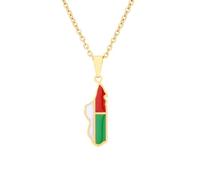 Générique For Madagascar Stainless Steel Map Pendant Necklaces Map Jewelry Gold Color Items for Bridal Women Man Party Gifts Earrings Sets Round Ball Jewelry (Model 1)