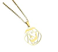 Générique For Saudi Arabia Stainless Steel Map Pendant Necklaces Map Jewelry Gold Color Emblem Symbol Items for Bridal Women Man Party Gifts Earrings Sets Round Ball Jewelry (Model 5)