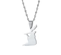 Générique For Trinidad and For Tobago Stainless Steel Map Pendant Necklaces Map Jewelry Gold Color Items Bridal Women Man Party Gifts Jewelry (Model 12)