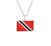 Générique For Trinidad and For Tobago Stainless Steel Map Pendant Necklaces Map Jewelry Gold Color Items Bridal Women Man Party Gifts Jewelry (Model 6)