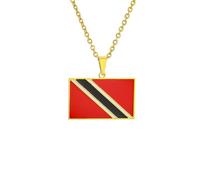 Générique For Trinidad and For Tobago Stainless Steel Map Pendant Necklaces Map Jewelry Gold Color Items Bridal Women Man Party Gifts Jewelry (Model 5)