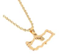 Générique For Turkish Stainless Steel Pendant Necklaces Jewelry Gold Color Items for Bridal Women Man Party Gifts Earrings Sets Round Ball Jewelry (Model 9)