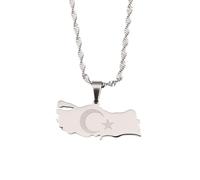 Générique For Turkish Stainless Steel Pendant Necklaces Jewelry Gold Color Items for Bridal Women Man Party Gifts Earrings Sets Round Ball Jewelry (Model 2)