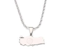 Générique For Turkish Stainless Steel Pendant Necklaces Jewelry Gold Color Items for Bridal Women Man Party Gifts Earrings Sets Round Ball Jewelry (Model 12)