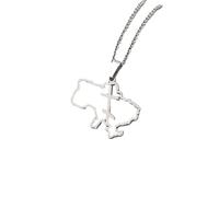 Générique For Ukrainian Symbol Stainless Steel Map Pendant Necklaces Map Jewelry Gold Color Items for Bridal Women Man Party Gifts Earrings Sets Round Ball Jewelry (Model 26)