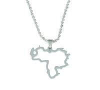 Générique For Venezuela Stainless Steel Map Gold Pendant Necklace,Fashionable and Versatile,for Men Women Brides and Grooms,Wedding Parties,Various Festivals (model8)