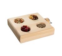 Générique Foraging Toys for Birds - Wooden Natural Interactive Feeder | Fun Bird Toys for Chickens, Indoor, Patio, Window, Balcony, Garden, Yard, Hammock, Parrot, Pet Bird Play