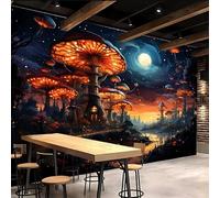 Générique Forêt De Champignons Papier Peint 400 x 280 CM, 3D Monde Des Contes De Fées Photo Geant Mural, Salon Non Tissé Papiers Peints, Mat Papier Peint Photo, Chambre étanche à l'eau Mural Poster