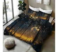 Générique Forêt Housse De Couette 240x260 cm Forêt Tropicale Humide 3D Microfibre Parure De Lit, Literie Fermeture Éclair-Sets De Housse Couette 2 Personne avec 2 Taies d'oreiller 50x75 cm B-23