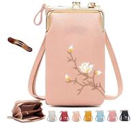 Générique Forever Savour Women Sling Cross-Body Wallet with Mobile Cell Phone Holder, Forever Savour Mobile Phone Bag cool (Pink)