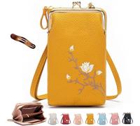 Générique Forever Savour Women Sling Cross-Body Wallet with Mobile Cell Phone Holder, Forever Savour Mobile Phone Bag cool (Yellow)