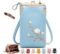 Générique Forever Savour Women Sling Cross-Body Wallet with Mobile Cell Phone Holder, Forever Savour Mobile Phone Bag cool (Blue)
