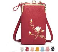 Générique Forever Savour Women's Slingbag Phonepurse, Crossbody Bags for Women Travel, with Mobile Cell Phone (Red)