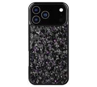 Générique Forged Carbon Fiber Case for iPhone 17 Pro Max, Ultra-Thin All-Inclusive Magnetic Anti-Fall Protective Phone Case, Wireless Charging Compatible, Anti-Slip Magnetic Design (Purple,13 ProMax)
