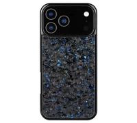 Générique Forged Carbon Fiber Case for iPhone 17 Pro Max, Ultra-Thin All-Inclusive Magnetic Anti-Fall Protective Phone Case, Wireless Charging Compatible, Anti-Slip Magnetic Design (Blue,13)