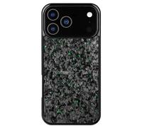 Générique Forged Carbon Fiber Case for iPhone 17 Pro Max, Ultra-Thin All-Inclusive Magnetic Anti-Fall Protective Phone Case, Wireless Charging Compatible, Anti-Slip Magnetic Design (Green,17 Air)