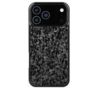 Générique Forged Carbon Fiber Case for iPhone 17 Pro Max, Ultra-Thin All-Inclusive Magnetic Anti-Fall Protective Phone Case, Wireless Charging Compatible, Anti-Slip Magnetic Design (Black,15 ProMax)