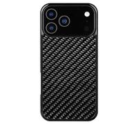Générique Forged Carbon Fiber Case for iPhone 17 Pro Max, Ultra-Thin All-Inclusive Magnetic Anti-Fall Protective Phone Case, Wireless Charging Compatible, Anti-Slip Magnetic Design (Black1,13 ProMax)