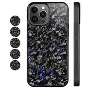 Générique Forged Carbon Fiber Phone Case for Iphone 16 Pro Max Case Carbon Fiber, Magnetic Anti-Fall Protective Phone Case, Carbon Fiber Phone Case for Iphone 16 15 14 13 12 Pro Max (16 Pro,Blue)