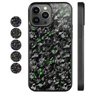 Générique Forged Carbon Fiber Phone Case for Iphone 16 Pro Max Case Carbon Fiber, Magnetic Anti-Fall Protective Phone Case, Carbon Fiber Phone Case for Iphone 16 15 14 13 12 Pro Max (16 Pro,Green)